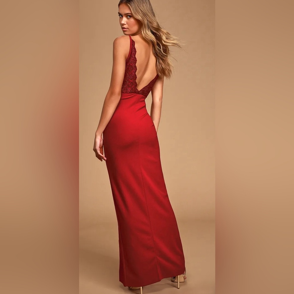 Love and Affection Red Lace Sleeveless Maxi Dress
Lulus